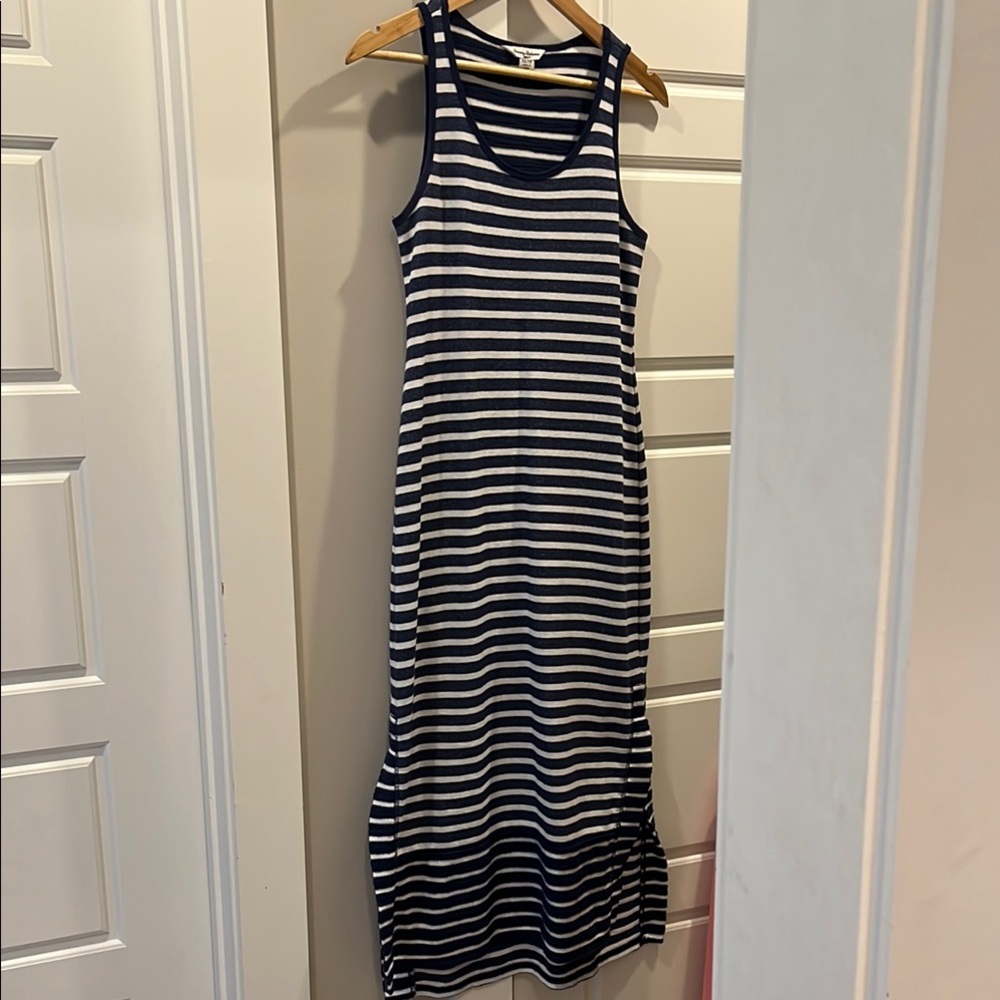 Tommy Bahama Striped Navy and White Maxi Dress